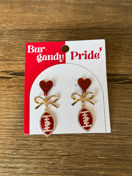 Gold bows and colored footballs