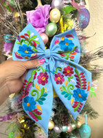 Embroidered bows