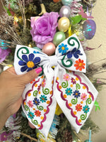Embroidered bows