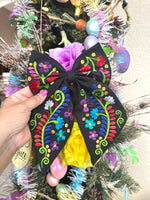 Embroidered bows