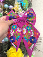 Embroidered bows