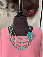 Turquoise brooch layer