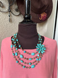 Turquoise brooch layer