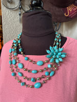 Turquoise brooch layer