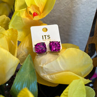 Glitter chunky studs